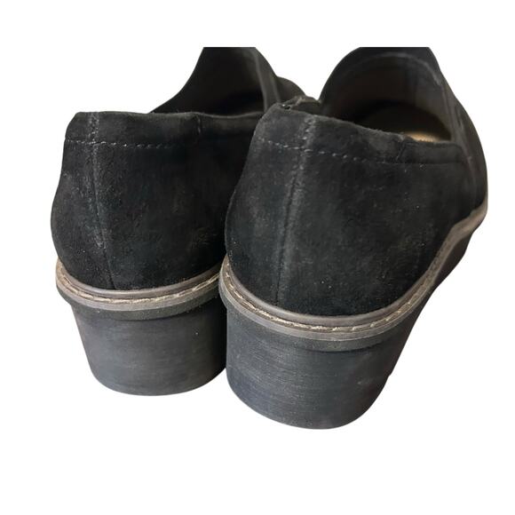 Clarks Women's Collection Airabell Mid Shoes Wedge Black Suede Size 7.5M - Picture 4 of 7